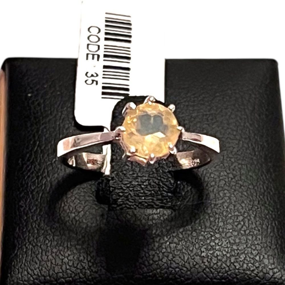 Artisan Sterling Silver Round Faceted Ethiopian Opal Solitaire Ring Size 7